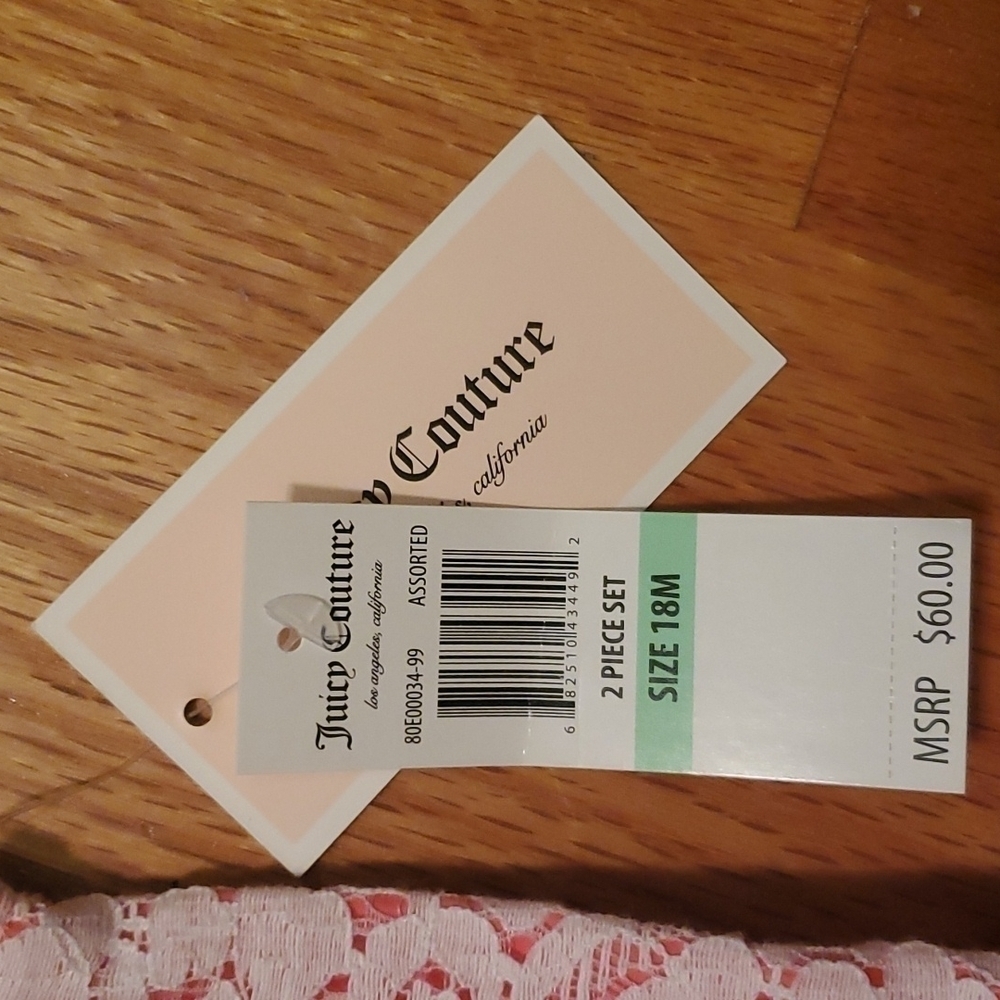 Juicy Couture Two Piece Set Size 18 Months New - Picture 3 of 7